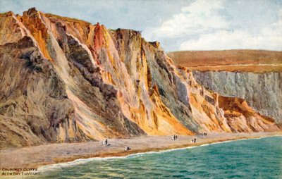 色付きの崖、アラムベイ、ワイト島 作： Alfred Robert Quinton